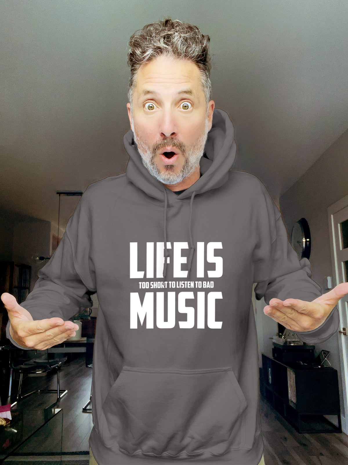 Hoodie - Life is too short to listen to bad music - Unisex