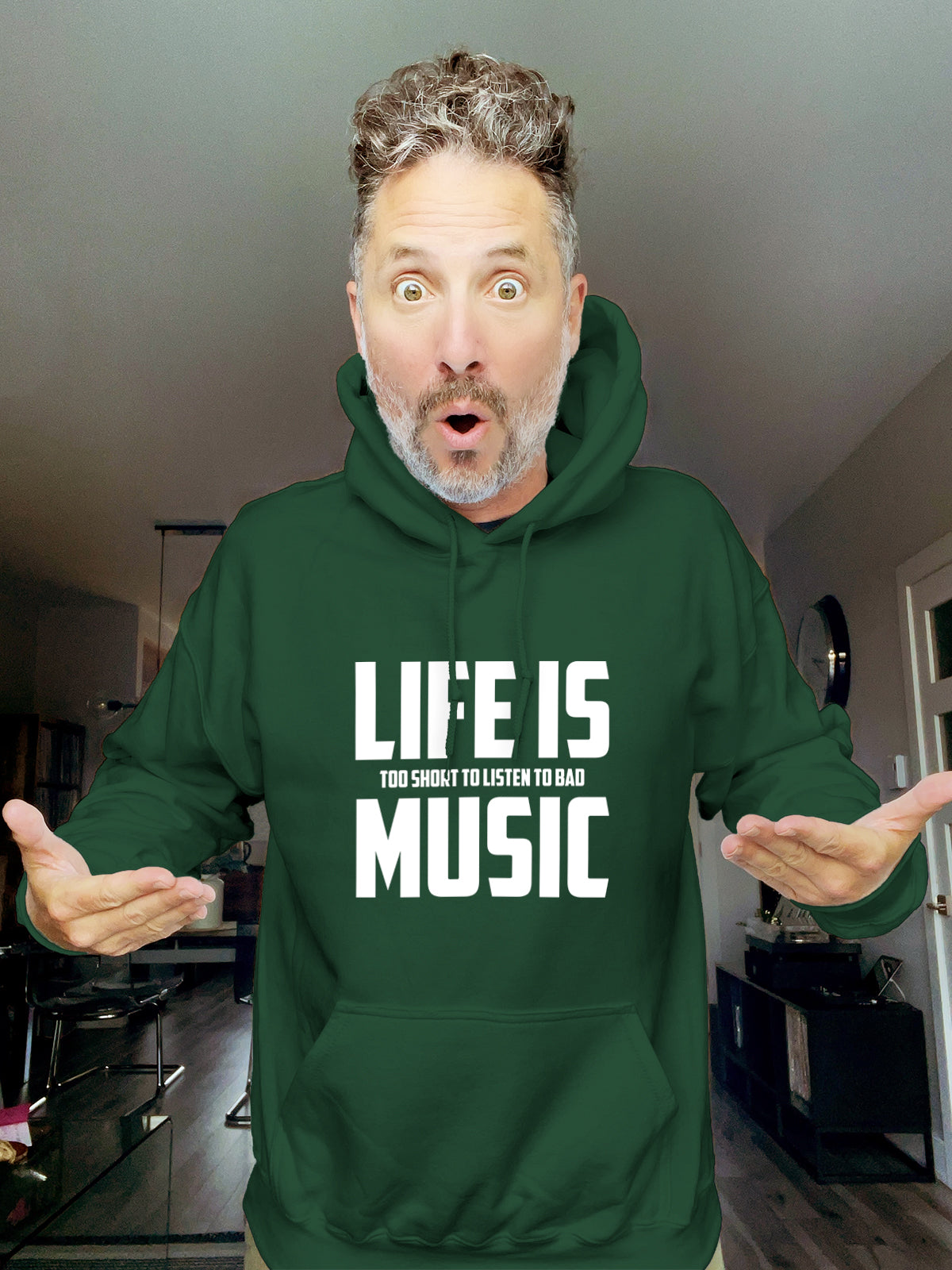 Hoodie - Life is too short to listen to bad music - Unisex