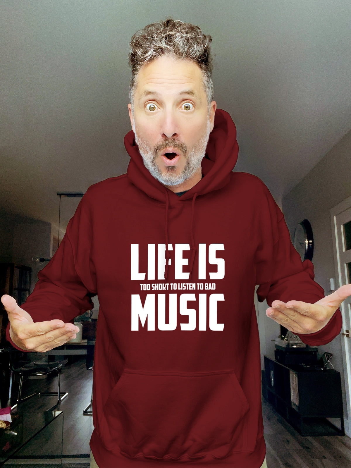 Hoodie - Life is too short to listen to bad music - Unisex