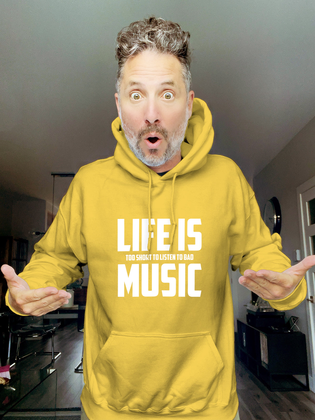 Hoodie - Life is too short to listen to bad music - Unisex