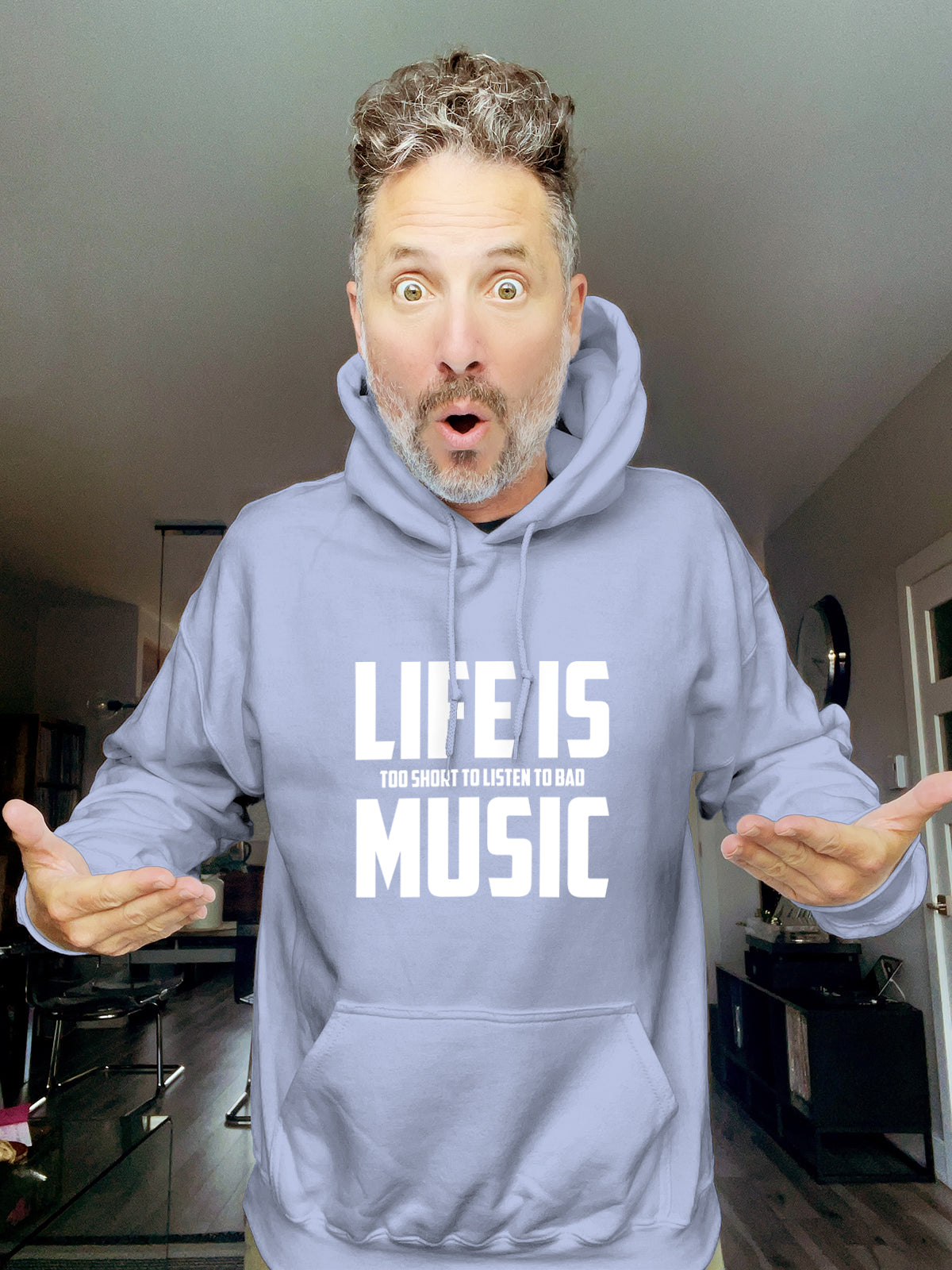 Hoodie - Life is too short to listen to bad music - Unisex
