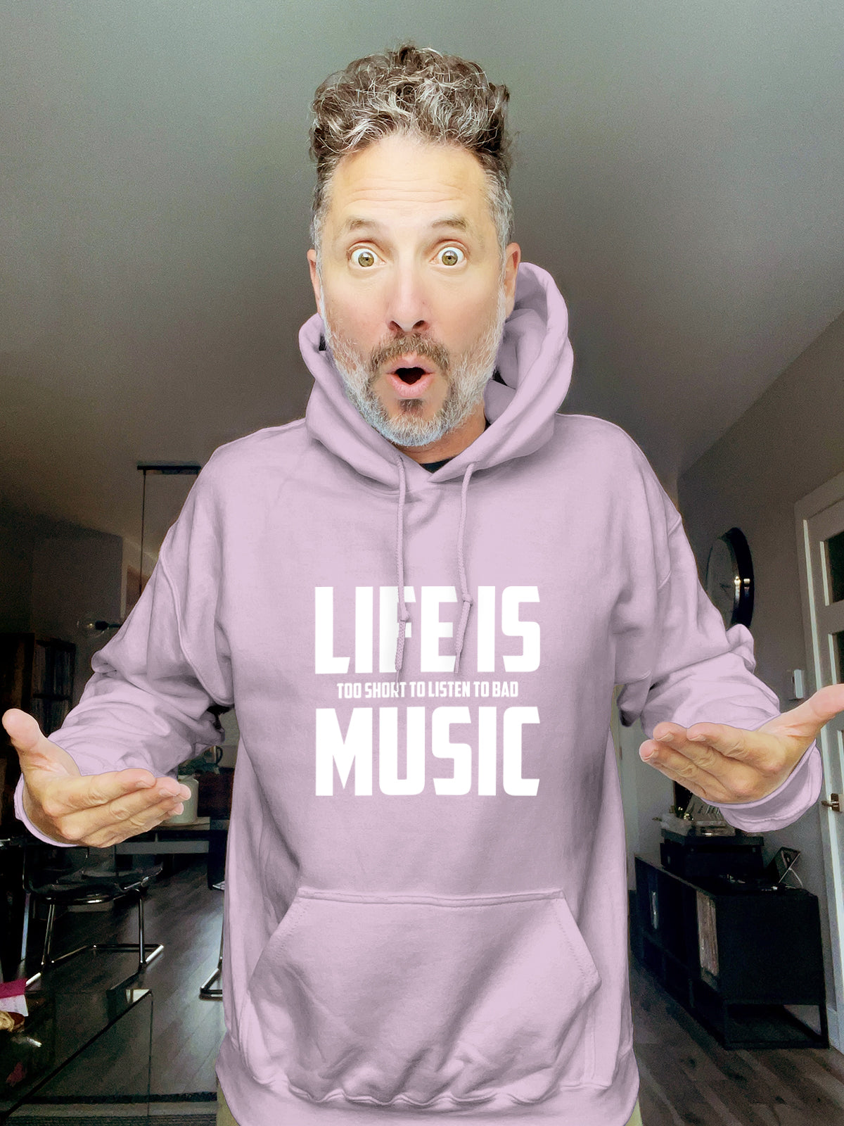 Hoodie - Life is too short to listen to bad music - Unisex