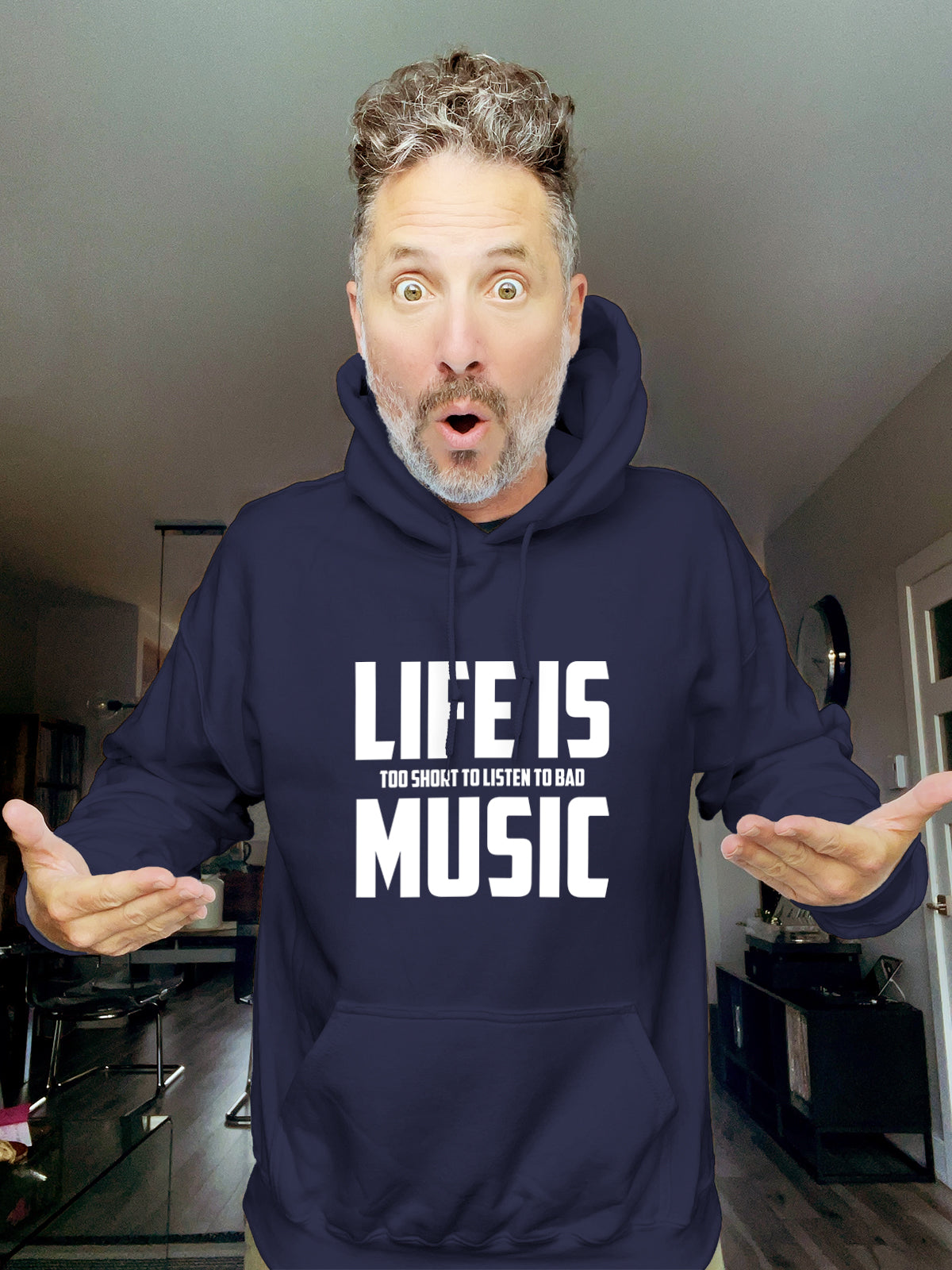 Hoodie - Life is too short to listen to bad music - Unisex