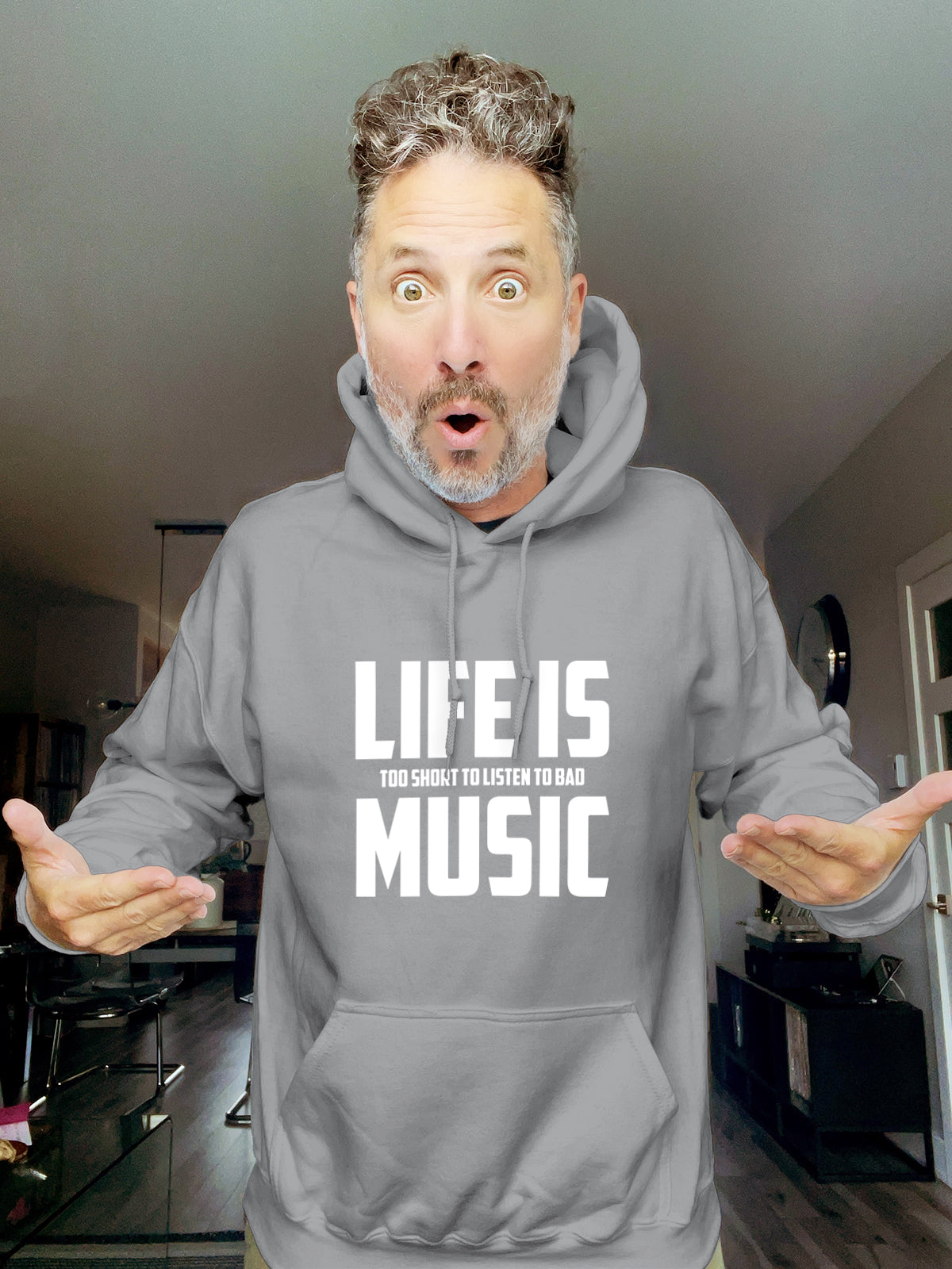 Hoodie - Life is too short to listen to bad music - Unisex