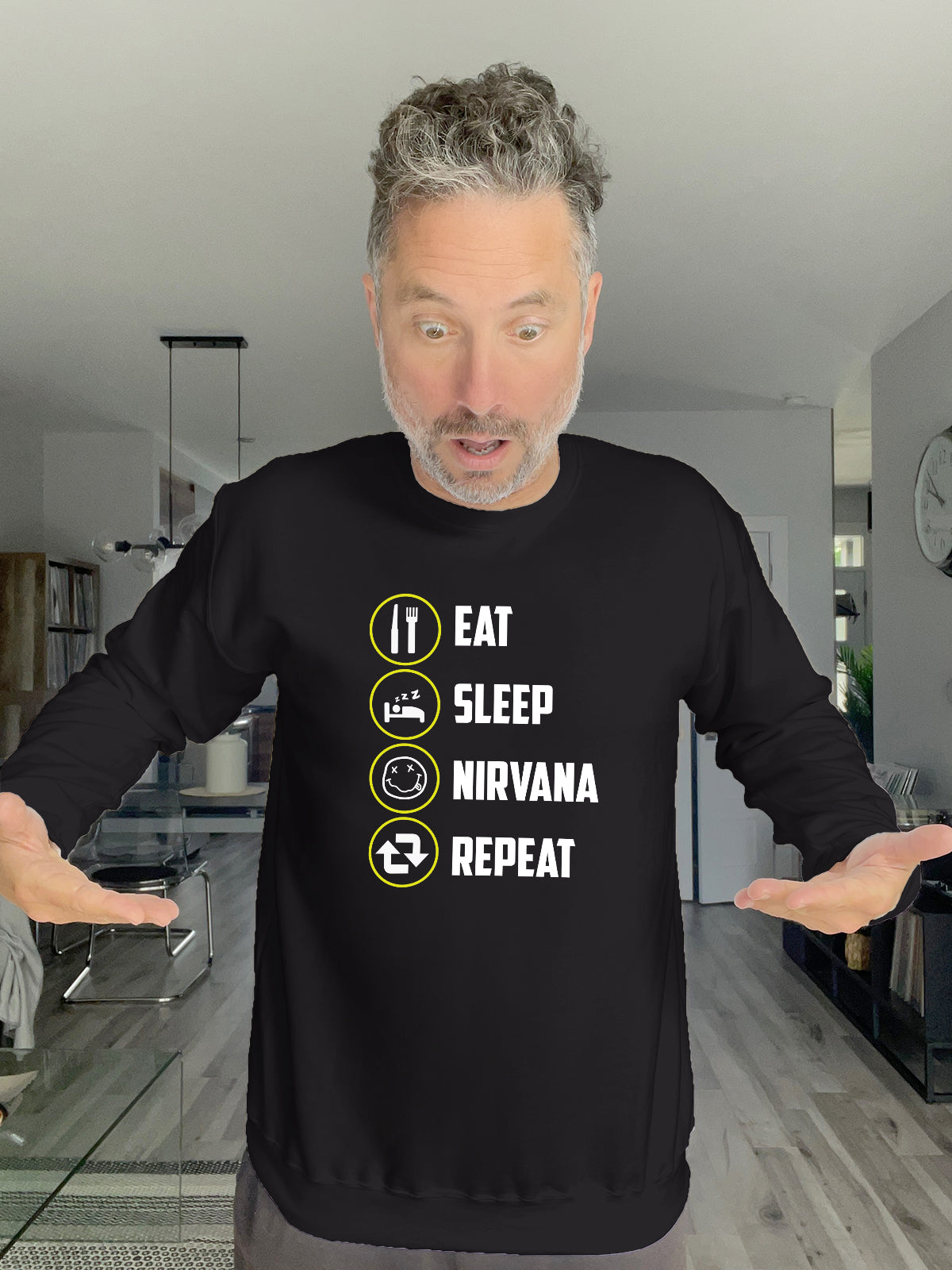 Crewneck - EAT SLEEP NIRVANA REPEAT - Unisex