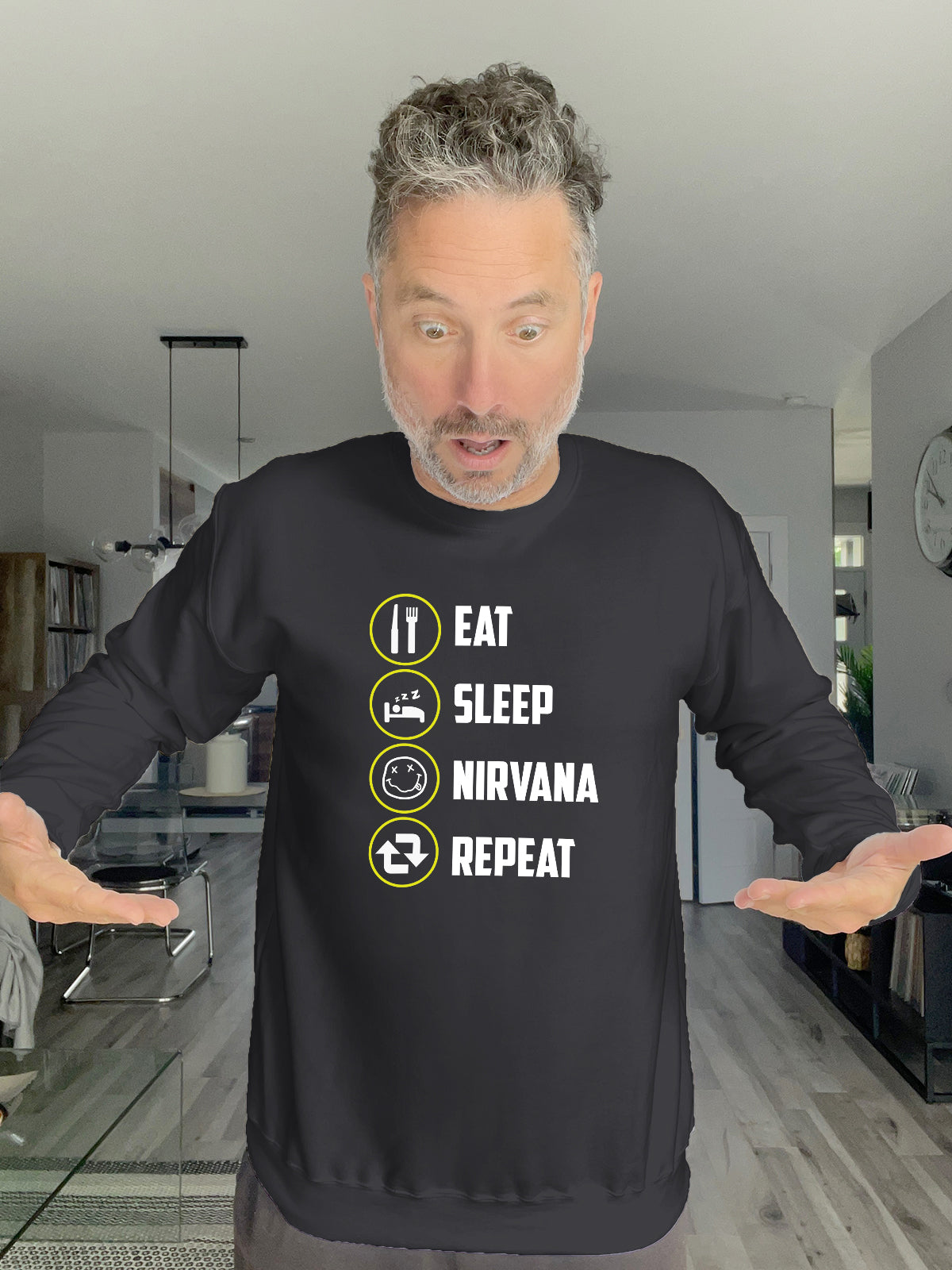 Crewneck - EAT SLEEP NIRVANA REPEAT - Unisex