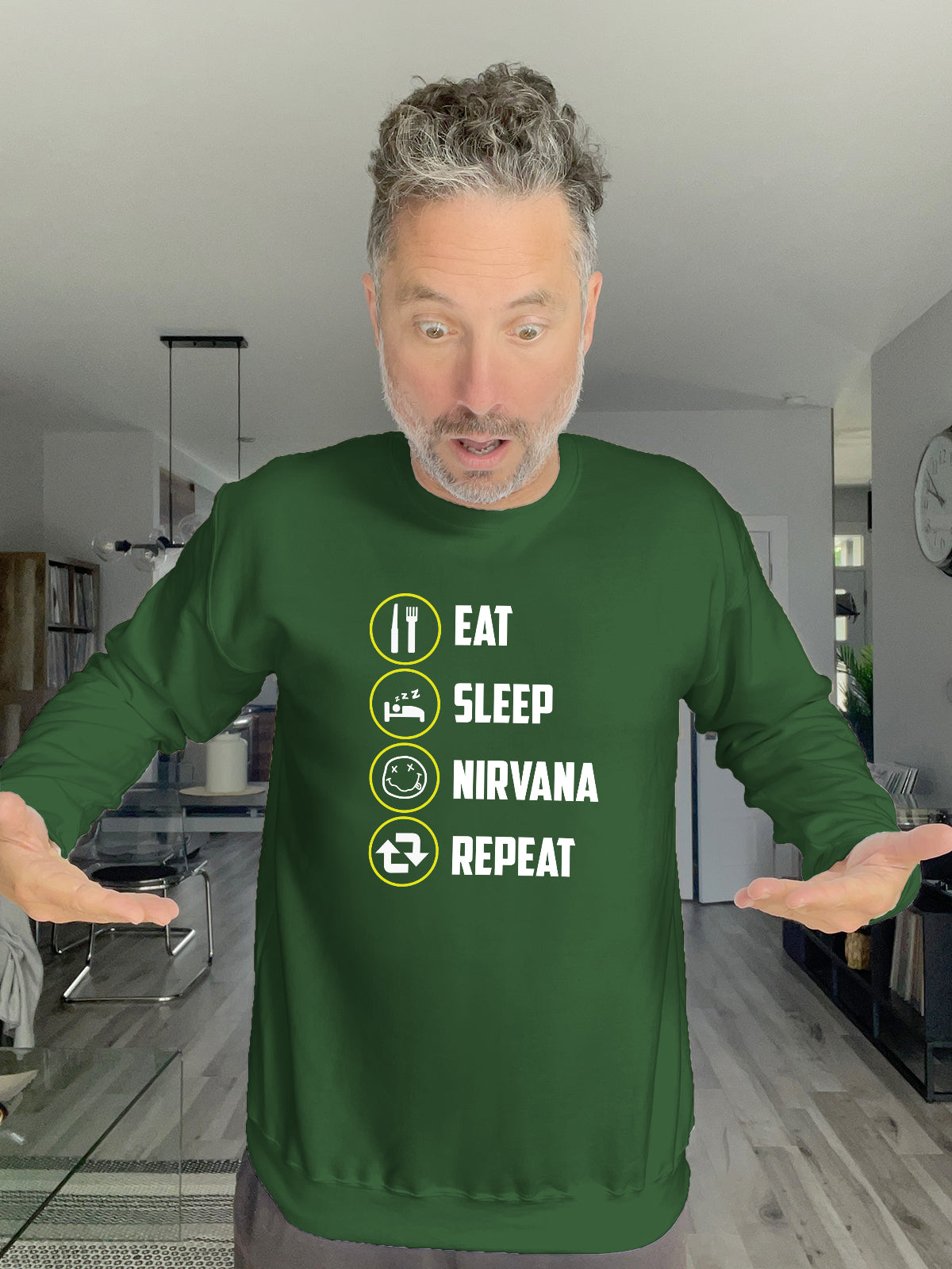 Crewneck - EAT SLEEP NIRVANA REPEAT - Unisex