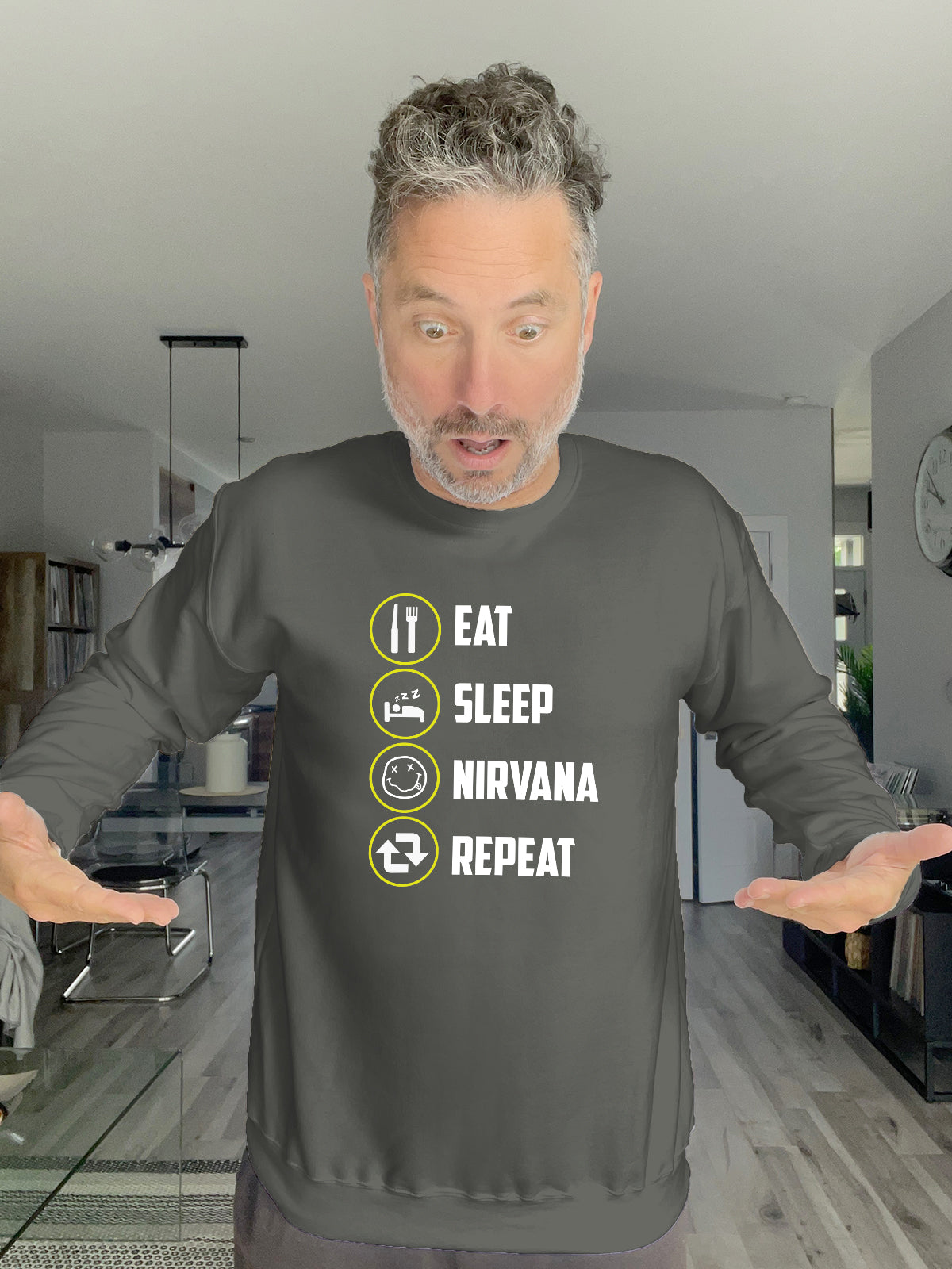 Crewneck - EAT SLEEP NIRVANA REPEAT - Unisex