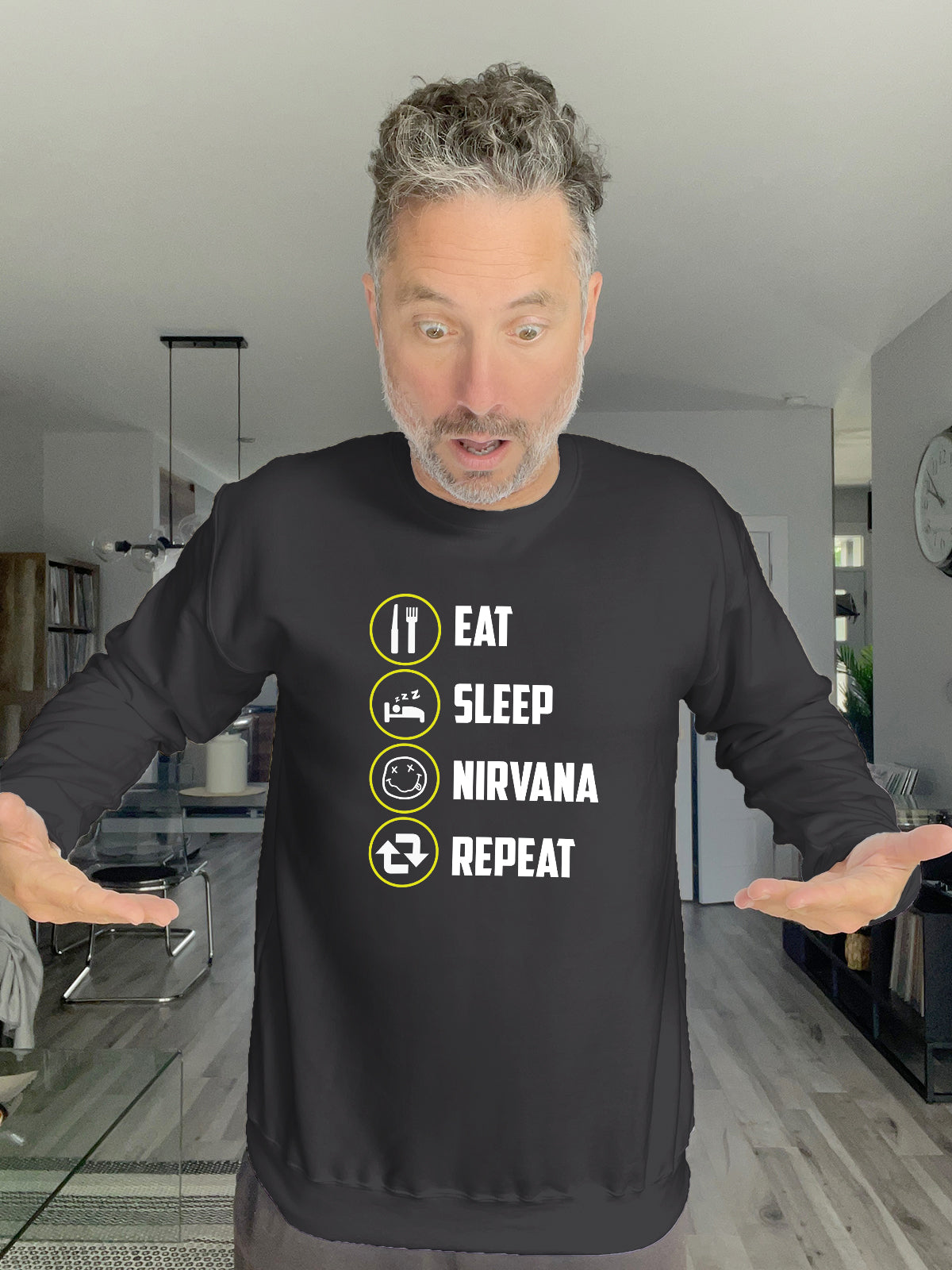 Crewneck - EAT SLEEP NIRVANA REPEAT - Unisex