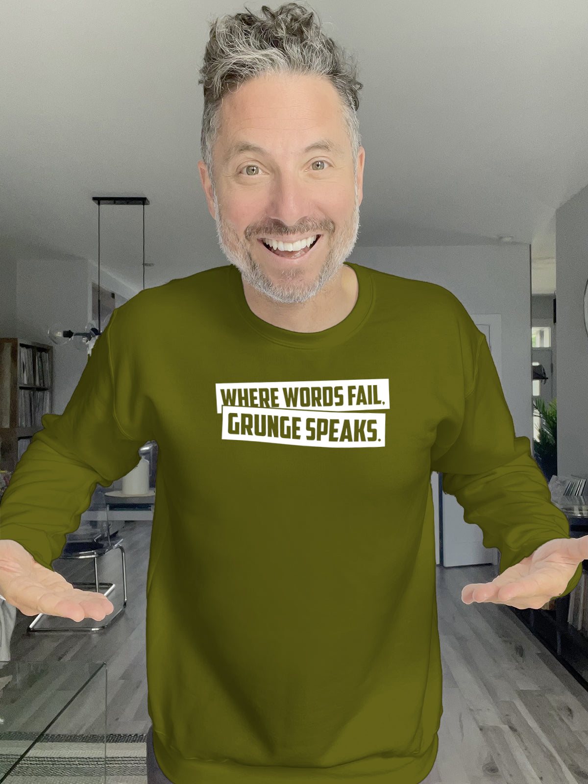 Crewneck - Where words fail, grunge speaks. - Unisex