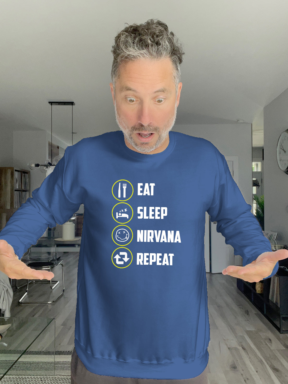 Crewneck - EAT SLEEP NIRVANA REPEAT - Unisex