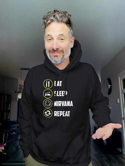 Hoodie - EAT SLEEP NIRVANA REPEAT - Unisex