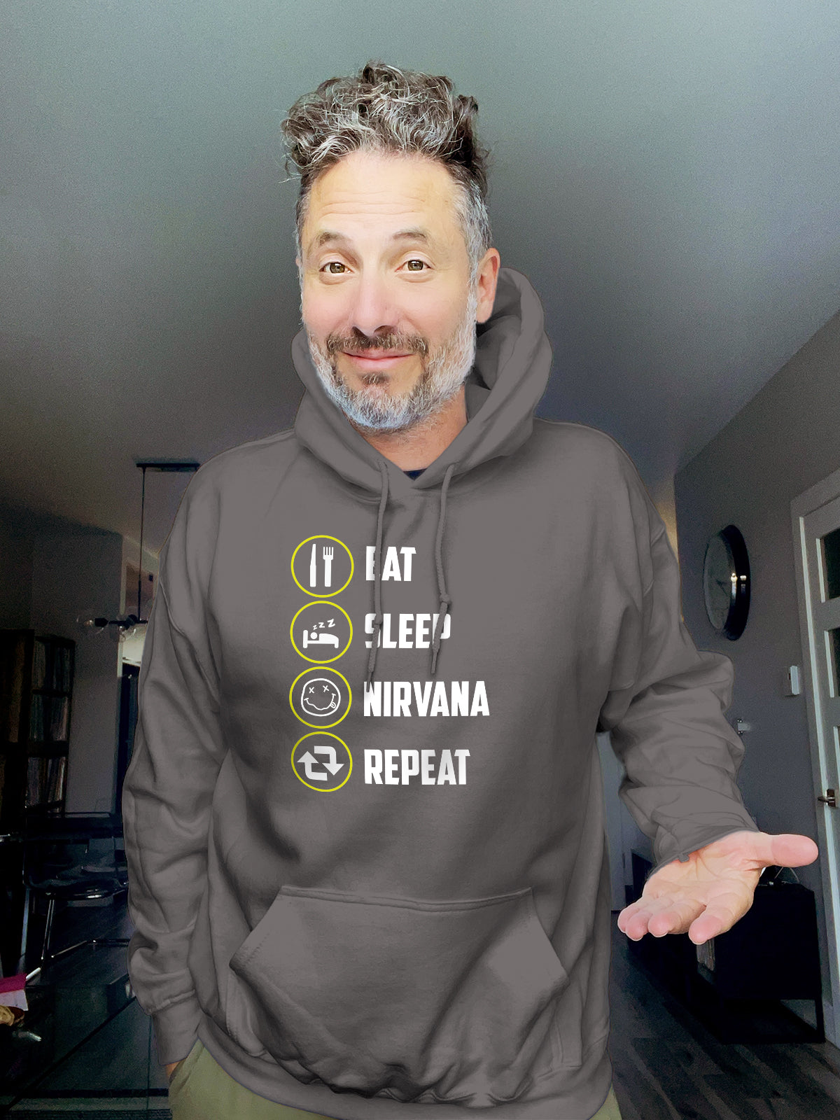 Hoodie - EAT SLEEP NIRVANA REPEAT - Unisex