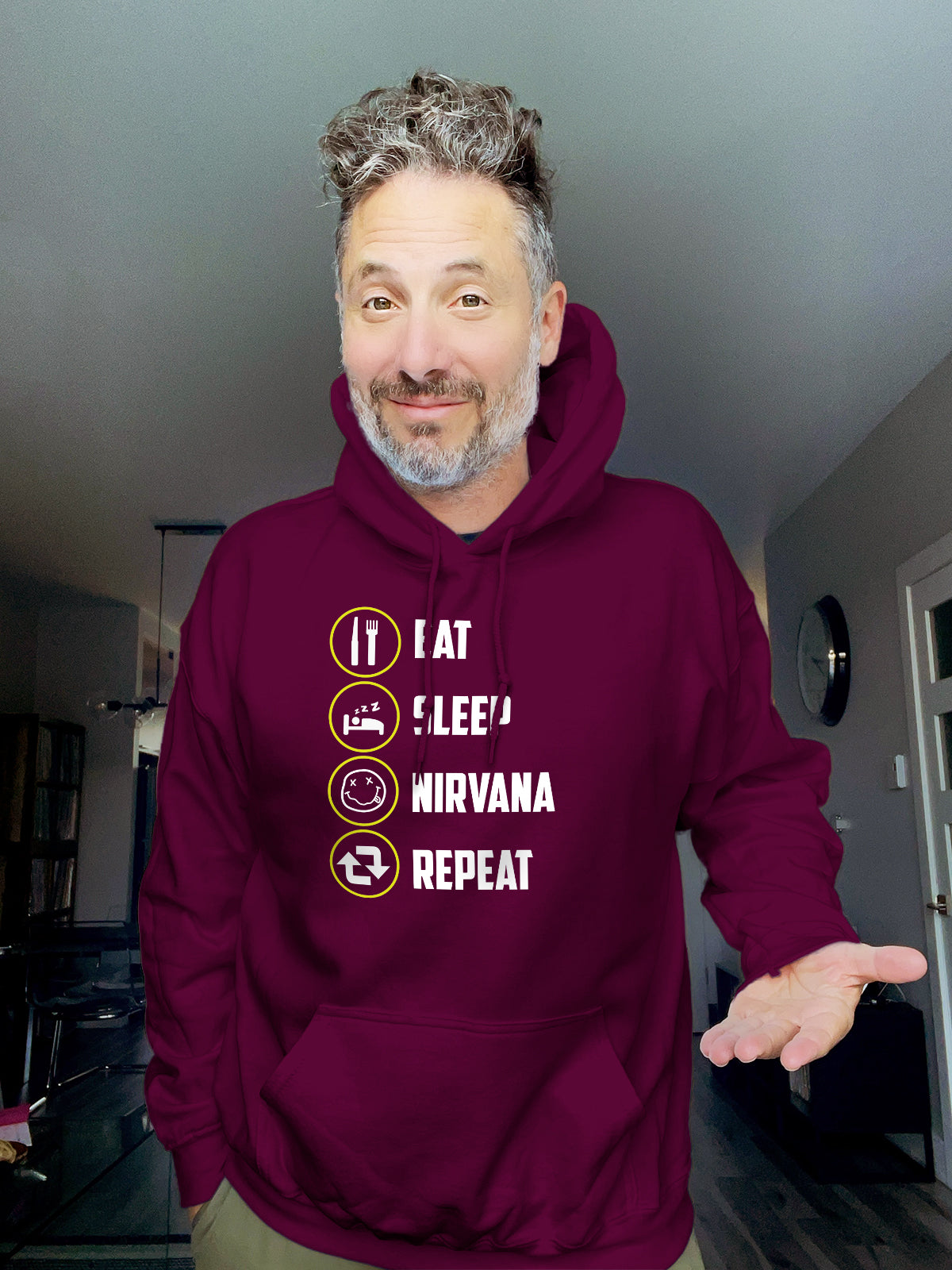 Hoodie - EAT SLEEP NIRVANA REPEAT - Unisex