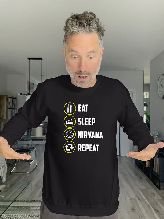 Crewneck - EAT SLEEP NIRVANA REPEAT - Unisex