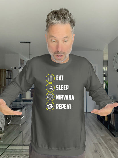 Crewneck - EAT SLEEP NIRVANA REPEAT - Unisex