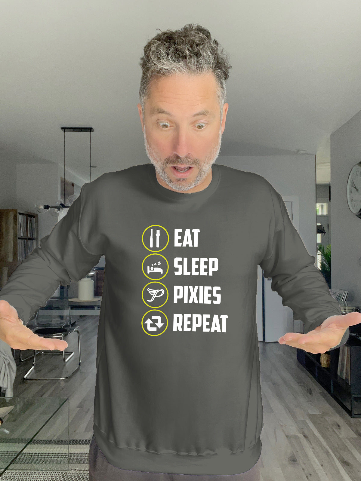 Crewneck - EAT SLEEP PIXIES REPEAT - Unisex