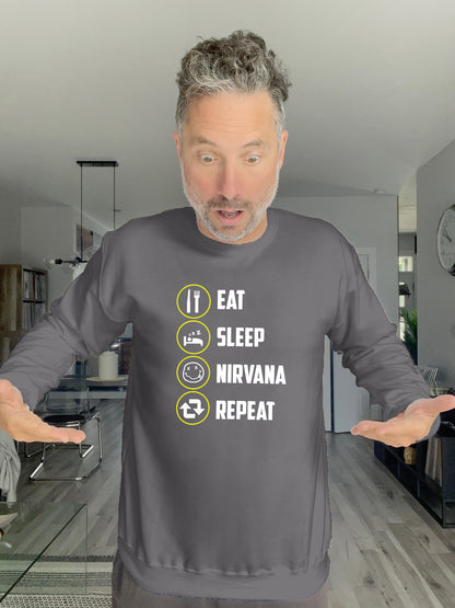 Crewneck - EAT SLEEP NIRVANA REPEAT - Unisex