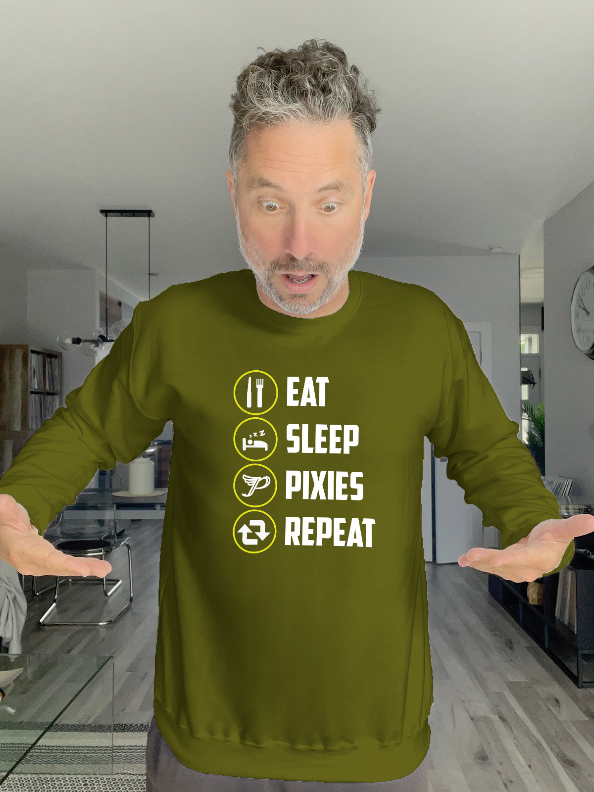 Crewneck - EAT SLEEP PIXIES REPEAT - Unisex