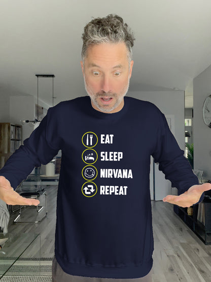 Crewneck - EAT SLEEP NIRVANA REPEAT - Unisex