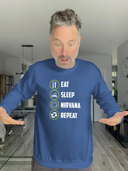 Crewneck - EAT SLEEP NIRVANA REPEAT - Unisex